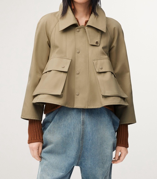 Cotton Gabardine Trapeze Jacket