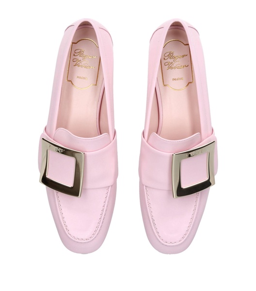 Leather Buckle-Detail Loafers