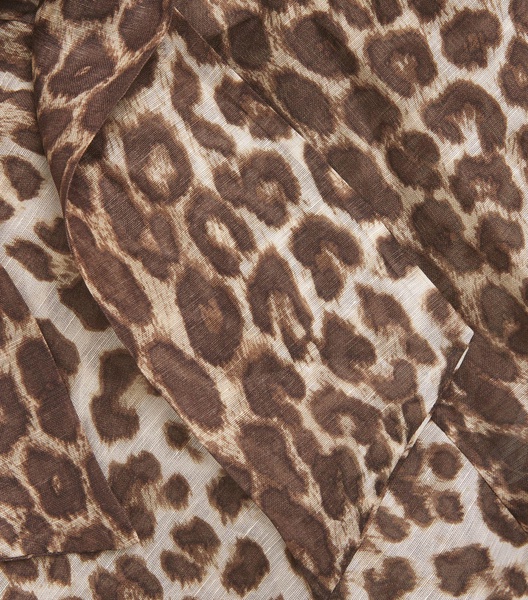 Silk Leopard Billow Blouse