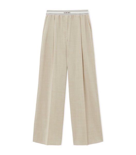 Wool-Blend Logo Trousers 