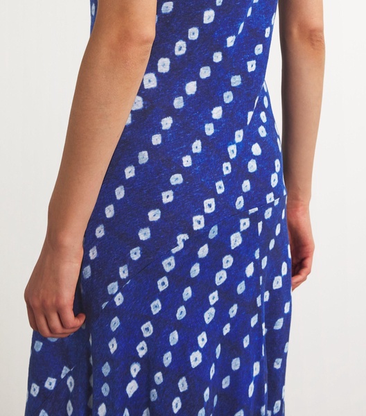 Linen Printed Midi Dress