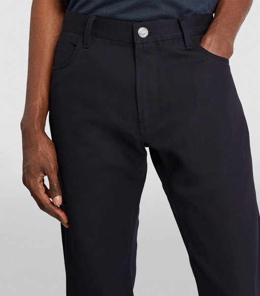 Linen-Cotton Straight Jeans