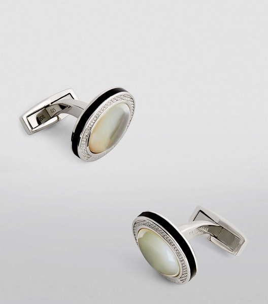 Sterling Silver and Mother-of-Pearl Cufflinks