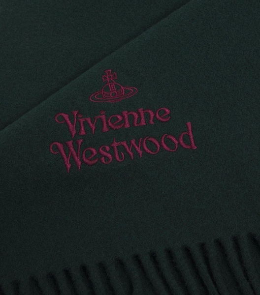 Wool Embroidered Logo Scarf