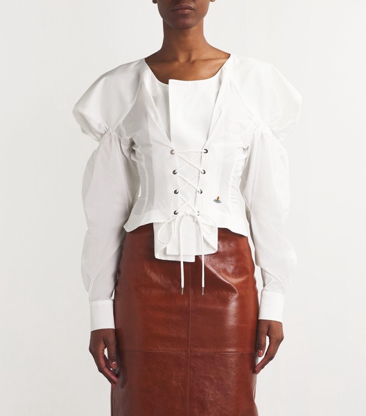 Puff-Shoulder Kate Blouse