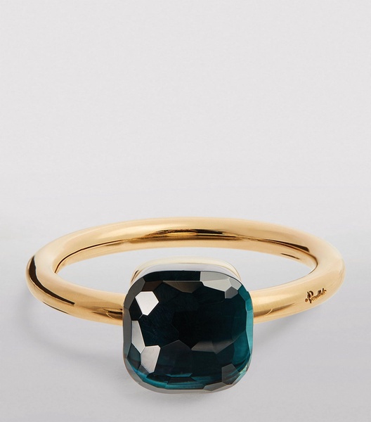 Rose Gold and Topaz Nudo Petit Ring