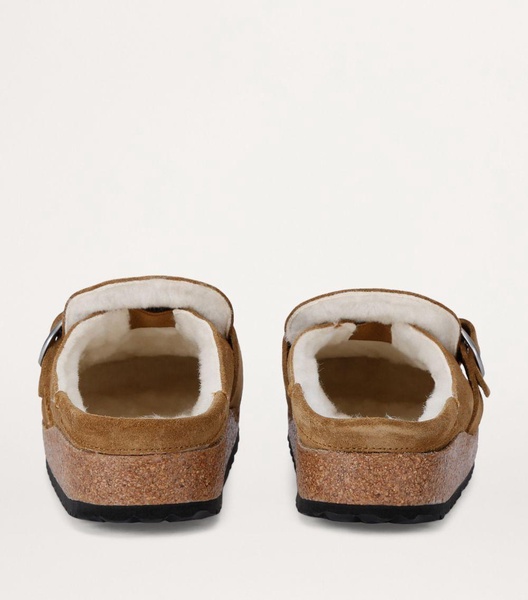 Suede Buckley Shearling Mules