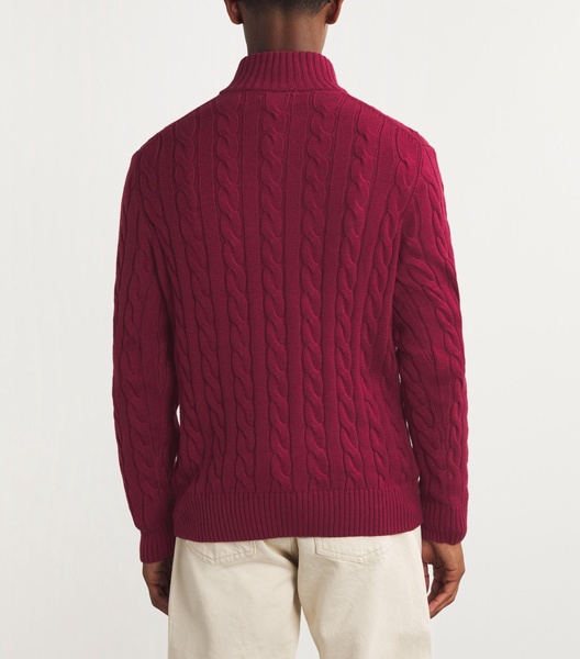 Cotton Quarter-Zip Sweater