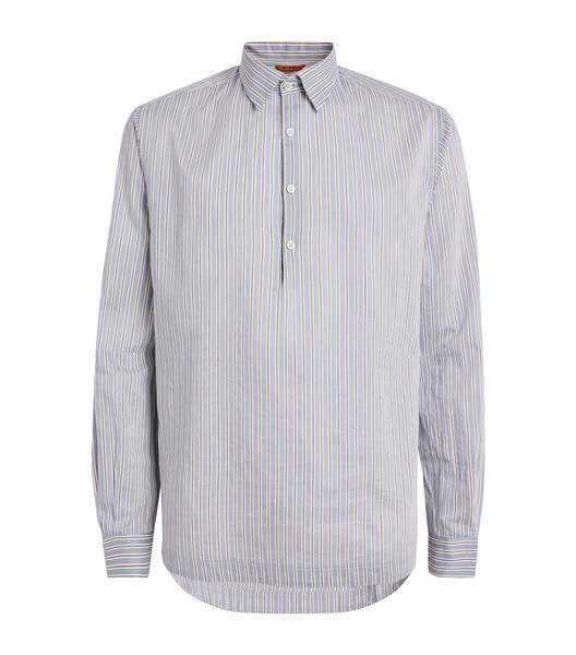 Cotton-Silk Stripe Shirt