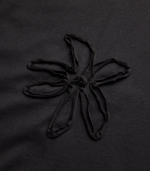 Flower-Embroidered T-Shirt