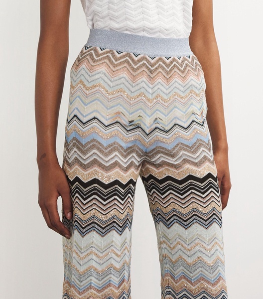 Chevron-Knit Trousers