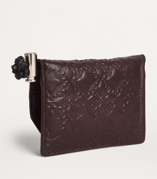 Leather Embossed Orb Card Holder