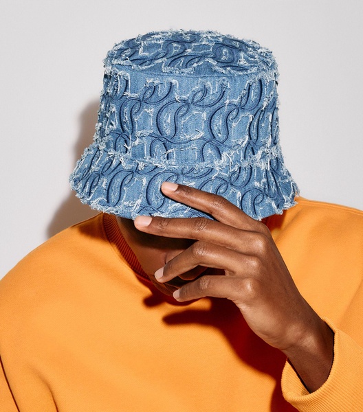 Bobino Denim Monogram Bucket Hat