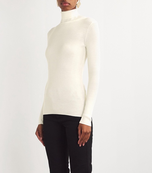 Wool-Silk Rollneck Sweater