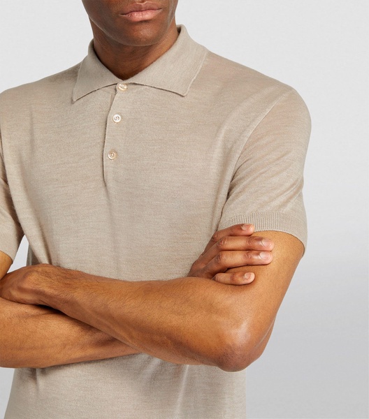 Cashmere-Silk Polo Shirt