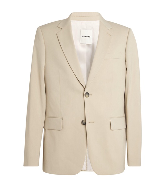 Virgin Wool-Blend Blazer