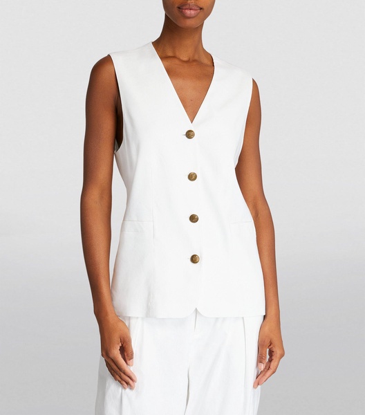 Linen-Blend Charlotte Waistcoat