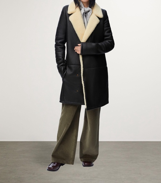 Shearling Double-Breasted Coat