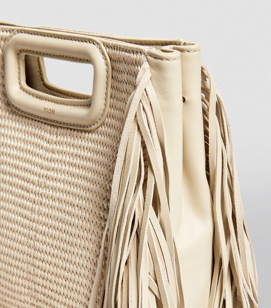 Fringed M Top-Handle Bag