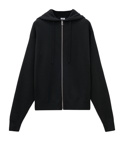 Wool Anagram Zip-Up Hoodie