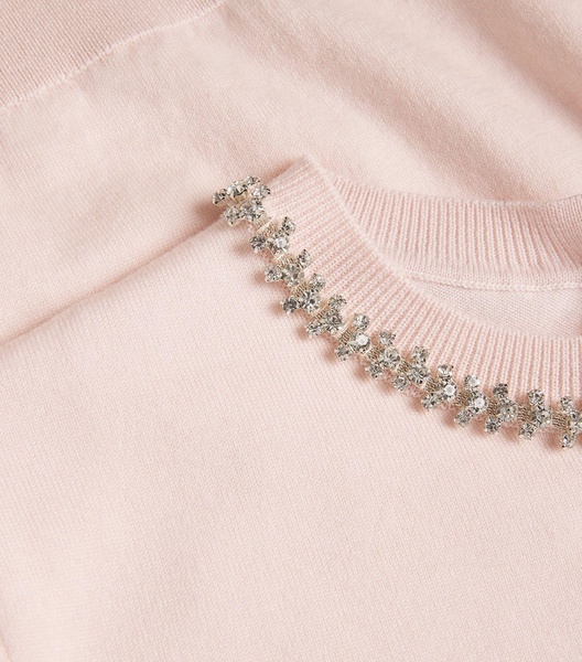 Wool Embellished-Neck Sweater