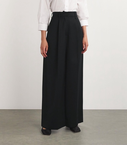 Wide-Leg Tailored Trousers