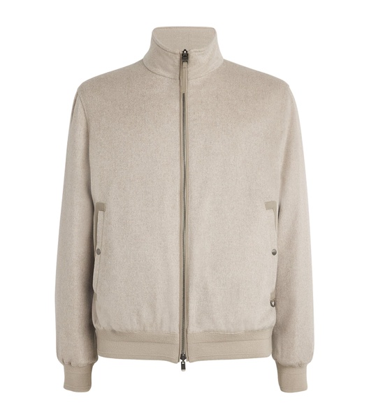 Cashmere Reversible Bomber Jacket