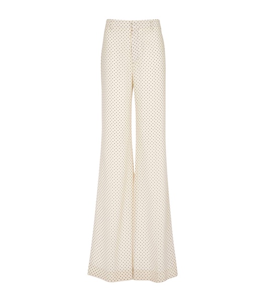 Silk Flared Trousers