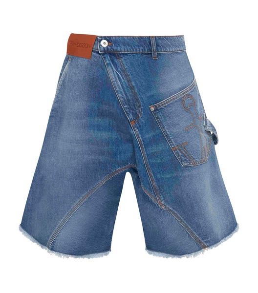 Denim Twisted Workwear Shorts 