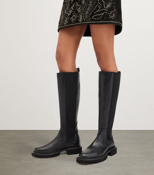 Maeve Knee High Slip On Leather Boots