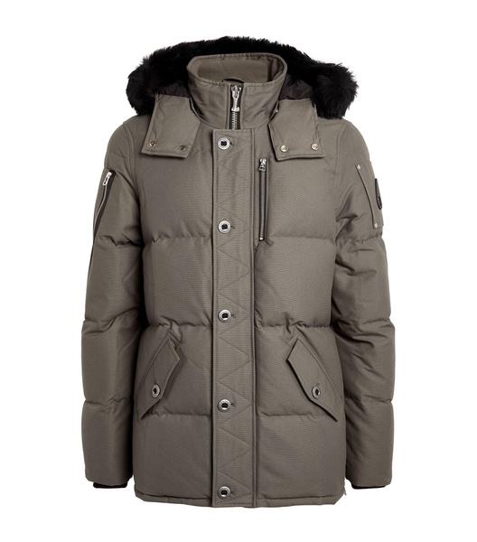 Shearling-Trim 3Q Puffer Jacket 