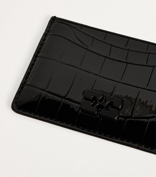 Croc-Embossed Bou Card Holder