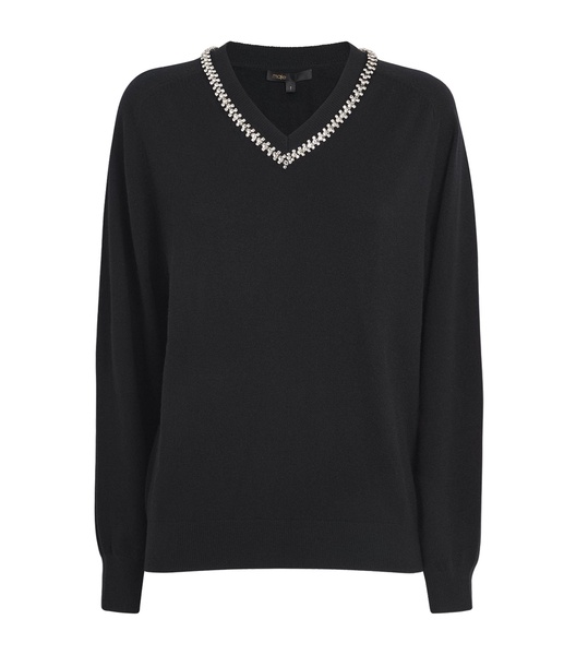 Wool-Cashmere Embellished Sweater