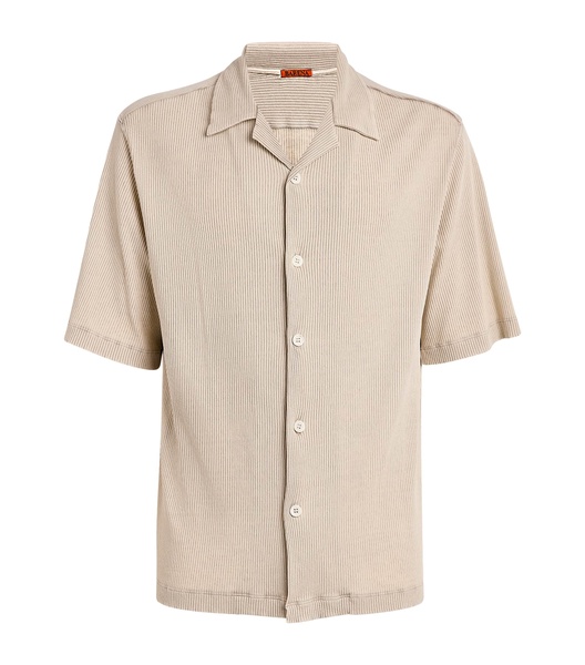 Cotton-Blend Ribbed Shirt