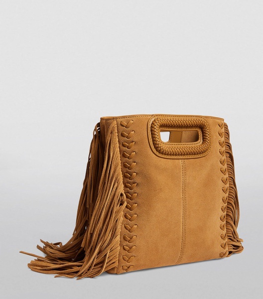 Suede M Top-Handle Bag