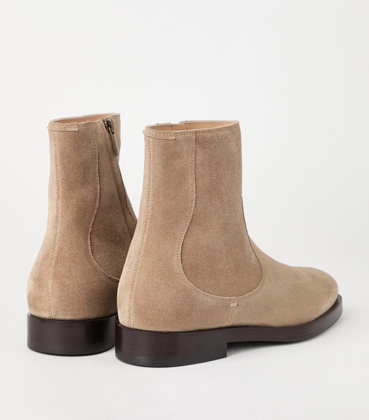 Suede Zip-Up Boots