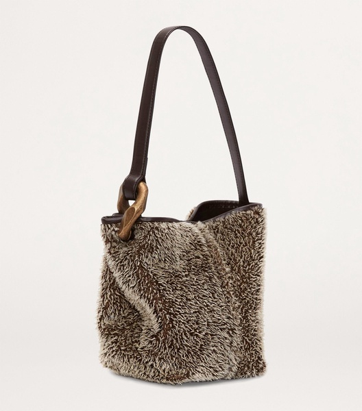 Small Mohair Corner Bucket Bag