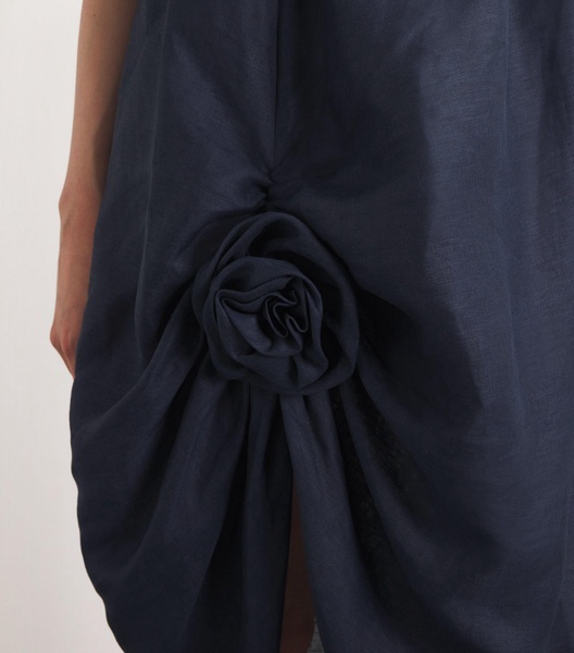 Rose-Detail Atlanta Midi Dress