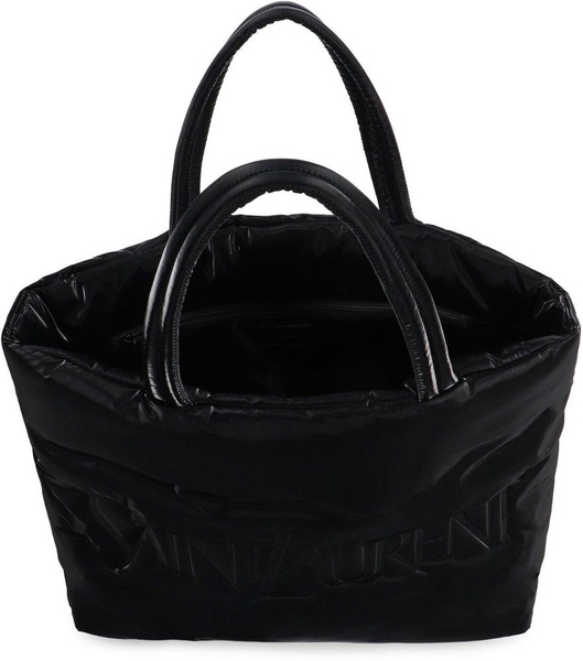 Saint Laurent Man Black Nappa Leather Saint Laurent Shopping Bag