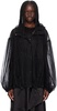 Black Puff Sleeve Trapeze Jacket