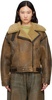 Brown Shearling Leather Jacket