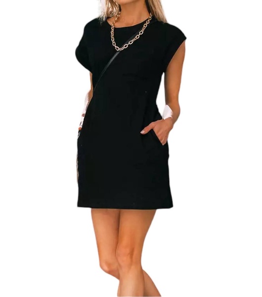 forest t-shirt dress in black