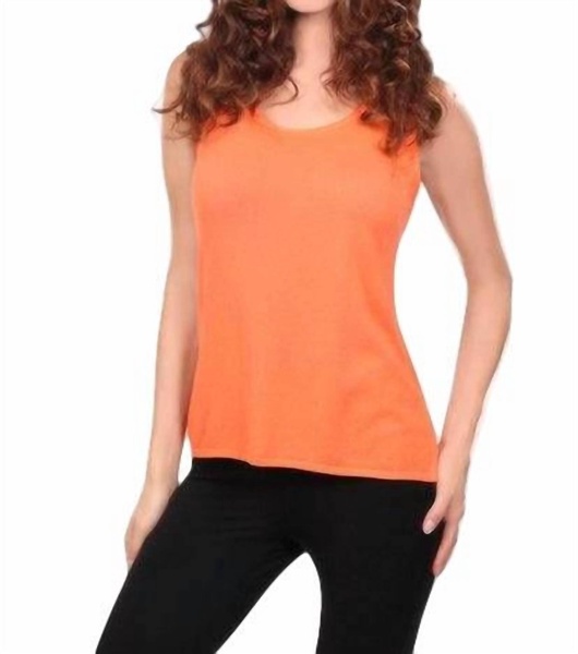 bra friendly tank top in orange