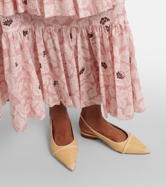 Jama raffia slingback ballet flats