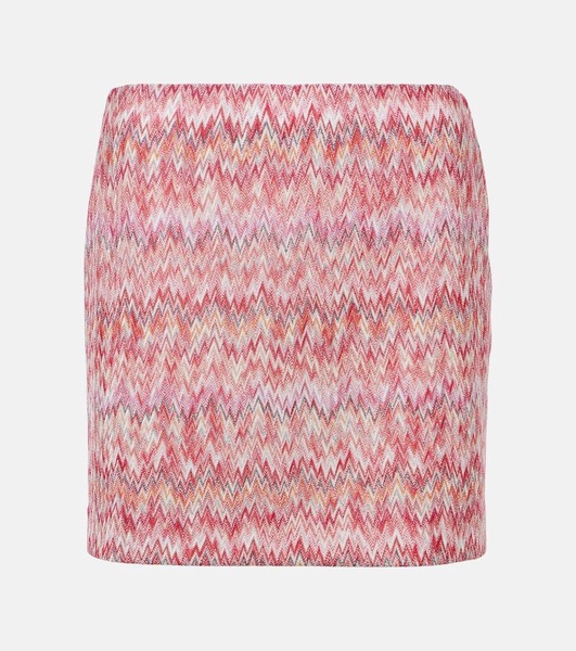 Zig Zag high-rise miniskirt