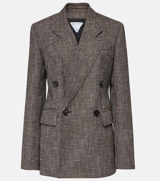 Wool and cotton-blend mouliné blazer