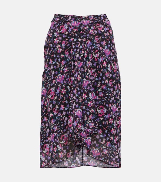 Gibsi floral cotton midi skirt