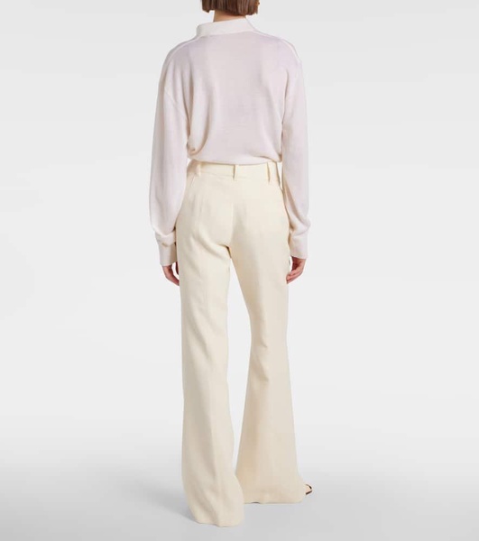 Rhein high-rise wool flared pants