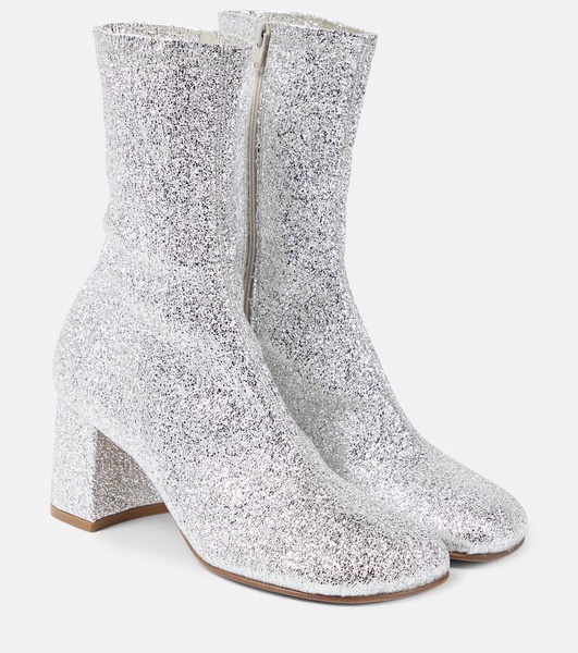 Glitter ankle boots