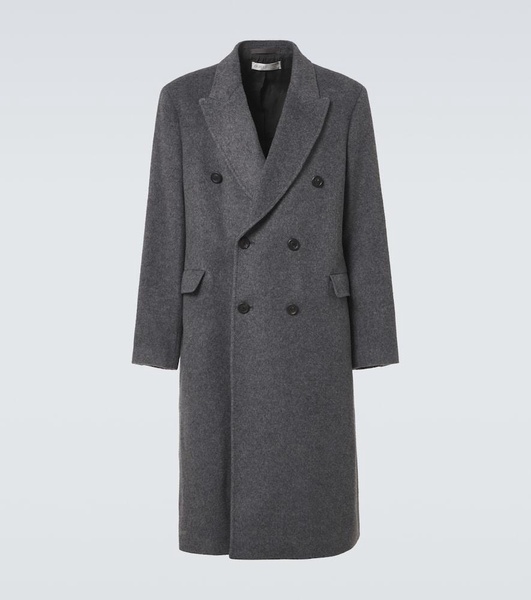 Whale mohair and wool-blend coat